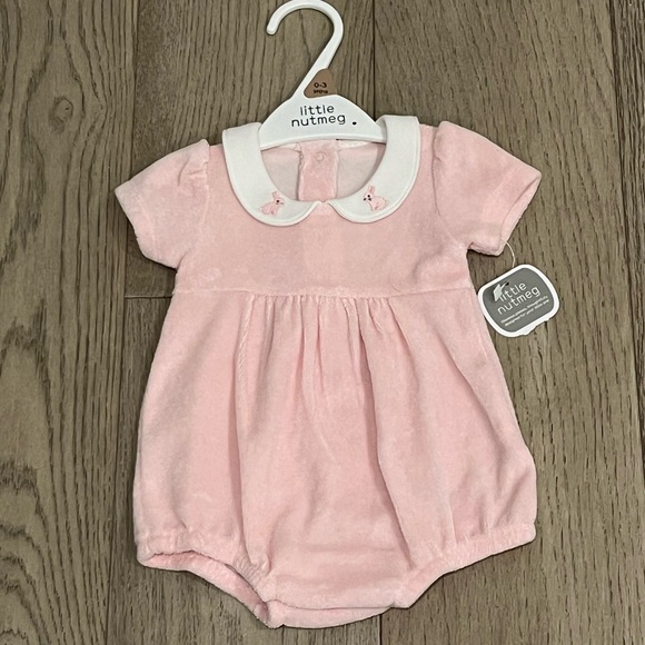 Little Nutmeg Pink Baby Romper 0-3M - Picture 1 of 1